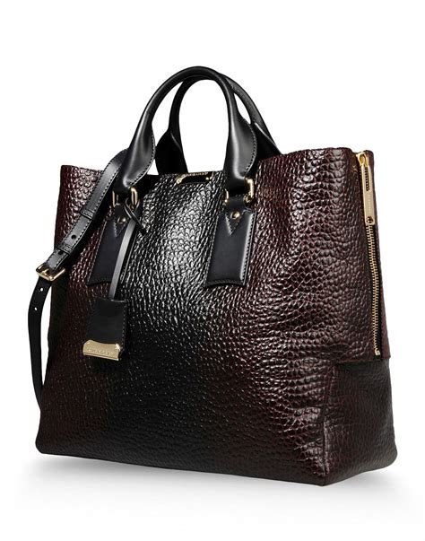 black leather Burberry handbag